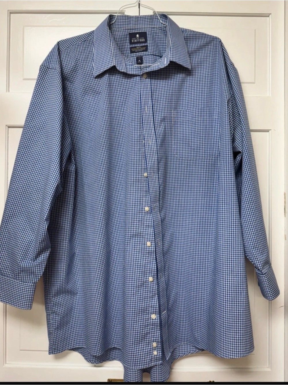 Stafford Tailored Culture Travel Shirt Easy Care, Button-Up, Sizes Big 19 34/35 - Picture 7 of 8